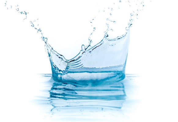 water splash isolated on white background