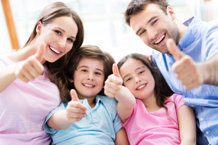 40896795 - family with thumbs up