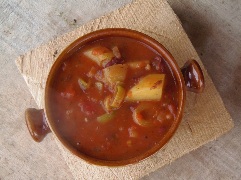 Dish Vegetarian Food Soup Healthy Outdoor Goulash