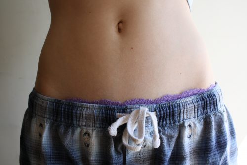 navel of a woman