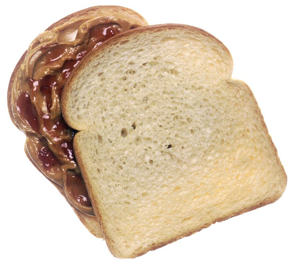 Peanut_butter_and_jelly_sandwich,_top_slice_of_bread_turned_clockwise_to_show_the_peanut_butter_and_jelly_filling
