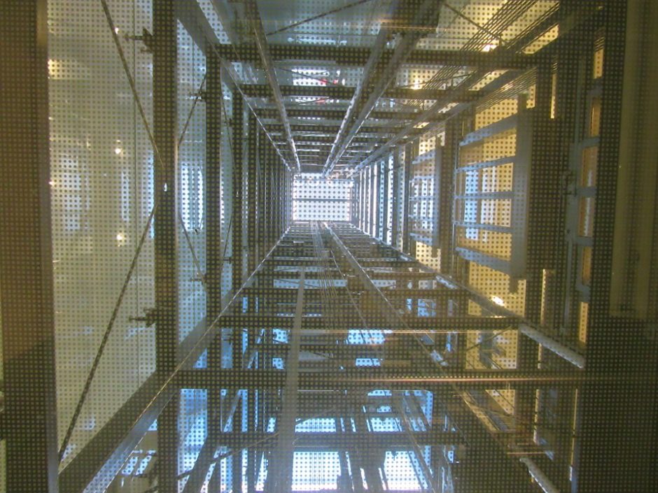 Perspective Light Lift Steel Beams Shaft Elevator