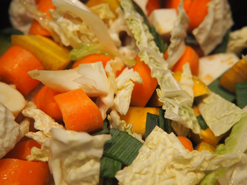 vegetables cut carrots vegetable soup leek